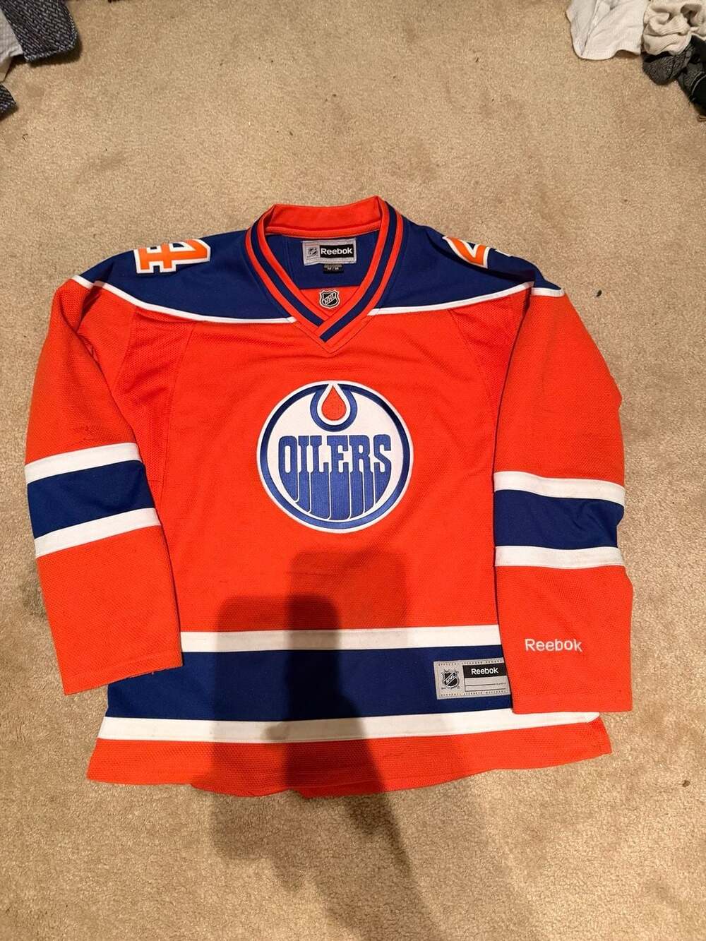 Reebok Taylor Hall Edmonton Oilers 2016 Heritage Classic Jersey Sz Medium (i)